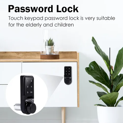 Miniatura 4 de Cerradura electrónica para gabinete, cerradura de seguridad de código, cerraduras de cajón, cerradura de teclado digital con contraseña táctil