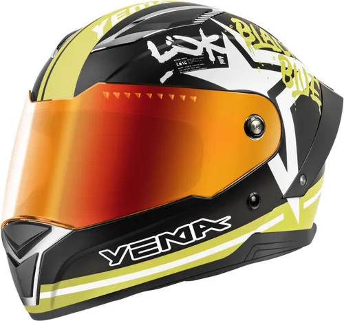 YEMA DOT Approved Full Face Motorcycle Helmet for Adults, Unisex Moped & Street Bike Helmet with Adjustable Air Vents - Lightweight, Comfortable Fit