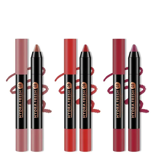 Miniatura 16 de Boobeen Lápiz labial mate de lápiz labial cremoso aterciopelado, cobertura completa, alto pigmento, impermeable, de larga duración, para mujeres