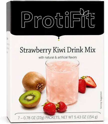 Miniatura 9 de ProtiFit - Mezcla de bebida en polvo de sabor a fruta con alto contenido en proteínas, 15g de proteína, baja en calorías, sin azúcar, compatible