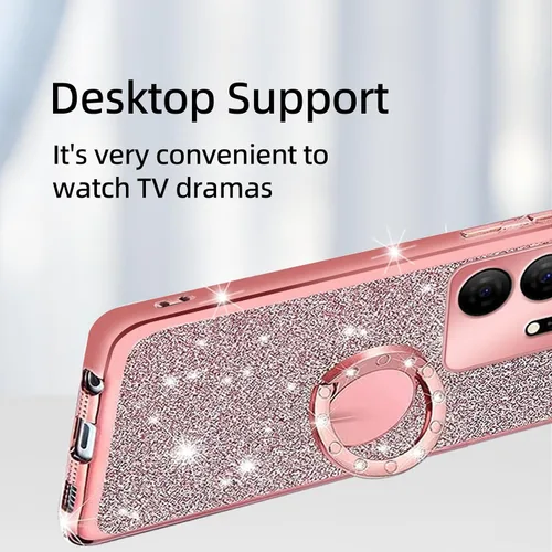 Miniatura 5 de Funda para BLU View 5, BLU View 5, funda para teléfono para mujeres y niñas, con purpurina, suave y transparente, TPU de lujo, bonita funda