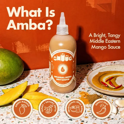 Miniatura 2 de SHUUG Salsa Amba orgánica (9 onzas) Salsa picante de mango curried Amba de especias suaves a medianas Vegano, sin OMG, Kosher Sabor