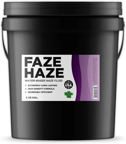 Faze Haze - Jugo profesional de neblina a base de agua - para uso en Antari Fazers, Chauvet Hazers, Base Hazer Pro y Martin Compact Hazers - Cubo de