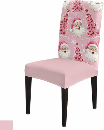 Miniatura 8 de Funda para silla de comedor, diseño de árbol de Navidad, leopardo, rojo, verde, negro, blanco, copos de nieve, protector para silla de invierno