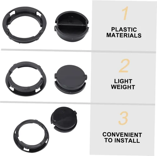 Miniatura 7 de 50 tapones de plástico para huchas y figuras de yeso, tapones de cierre de doble parte inferior, tapón negro para cajas de ahorro, fácil instalación