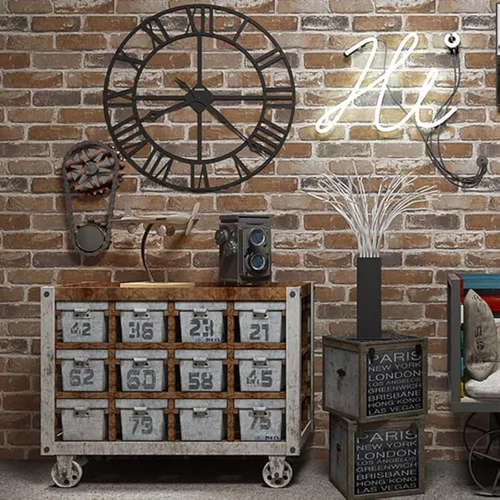 Miniatura 10 de Okydoky Papel Tapiz Despegable y Adhesivo, Papel Tapiz de Ladrillo Gris para Decoración del Hogar, Papel de Contacto Adhesivo y Despegable