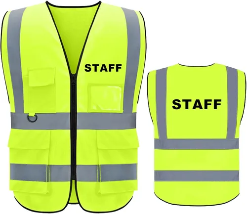 Miniatura 9 de BeautyWill Security Safety Vest High Visibility Reflective Ansi Class 2 Hi Vis Construction Workwear Safety Apperal