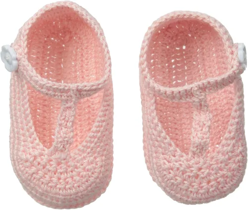 Miniatura 3 de Jefferies Socks Mary Jane - Botines de ganchillo con correa en T para recién nacidos