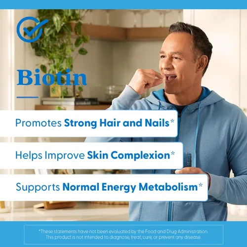 Miniatura 6 de Doctor's Best Suplemento vitamínico de biotina de 5000 mcg para hombres y mujeres, cápsulas de biotina para el crecimiento del cabello, piel y uñas