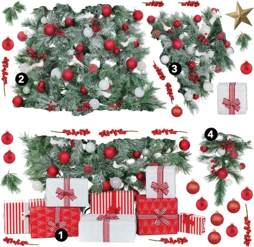 Miniatura 2 de RoomMates RMK4838GM - Calcomanías de pared gigantes para árbol de Navidad con tira de luces