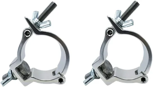 Miniatura 19 de Abrazaderas giratorias dobles de alta resistencia, abrazadera de poste de aluminio negro y montaje de luz de abrazadera, gancho de 110 libras