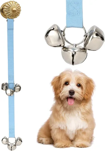 Miniatura 10 de Luckyiren Campanas de Perro Actualizadas para Puerta/Entrenamiento de Orinal/Salir al Aire Libre - Campanas para Cachorros Perros Gatito para Negro