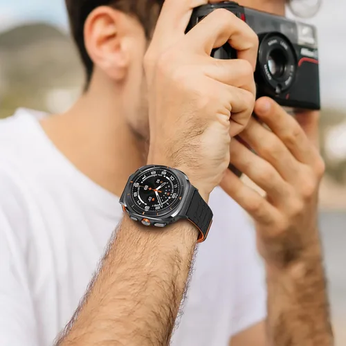 Miniatura 7 de Amizee No Gap Band Compatible con Samsung Galaxy Watch Ultra (2025/2024) Correa de 47mm, Correa de silicona deportiva magnética de 22mm para mujeres