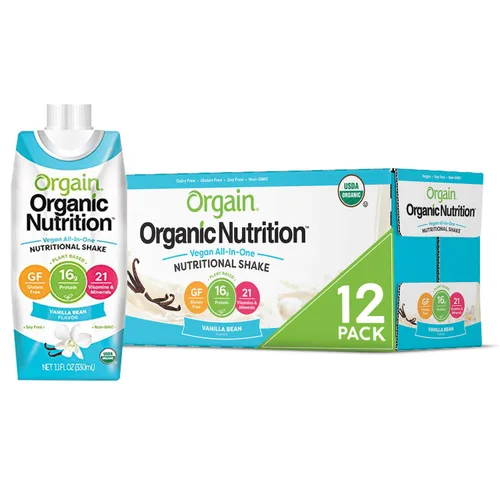 Miniatura 2 de Orgain Batido de proteína vegana nutricional orgánico, grano de vainilla (paquete de 12) barras de proteína vegana orgánica, masa de galletas