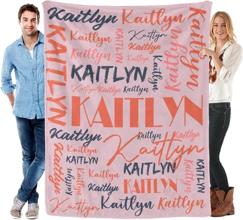 Miniatura 37 de Manta personalizada para niños y adultos, manta personalizada con nombre, manta de franela personalizada con nombre, manta personalizada con nombre