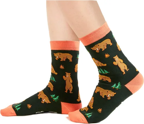 Miniatura 2 de HAPPYPOP Regalos divertidos de oso para amantes de los osos, calcetines de oso para mujeres y hombres, regalos divertidos y tontos para él, ella