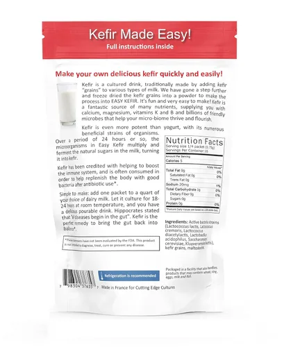 Miniatura 2 de Cutting Edge Cultures Easy Kefir Starter Culture - Paquete de 4, 0.71 onzas