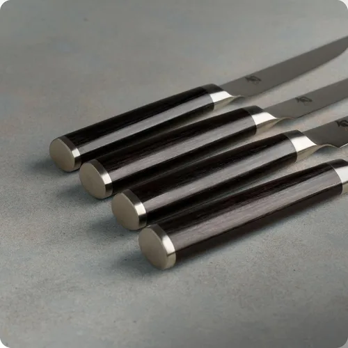 Miniatura 4 de Shun Juego clásico de cuchillos para carne de 4 piezas 4.75" Knives, Handcrafted Japanese Steak Knife Set, VG-MAX Core, Damascus Stainless Steel