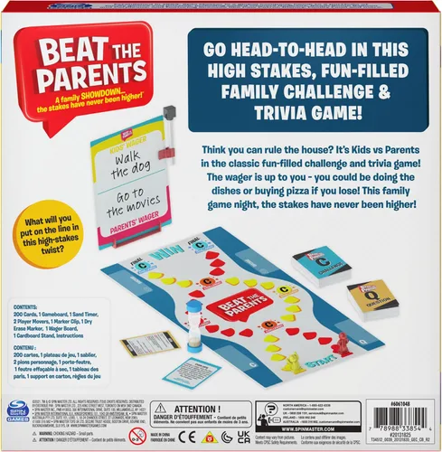 Miniatura 8 de Spin Master Games, Juego Clásico de Trivia Familiar Beat The Parents, Niños contra Padres para Edades de 6 años en adelante Supera la versión