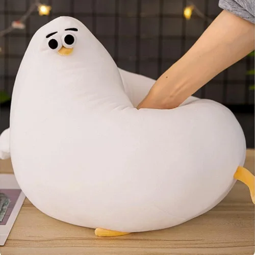 Miniatura 3 de NatureMan Lindos juguetes de peluche de pollo gordo de gaviota, divertida almohada de pollo de dibujos animados, regalo creativo para niños y niñas