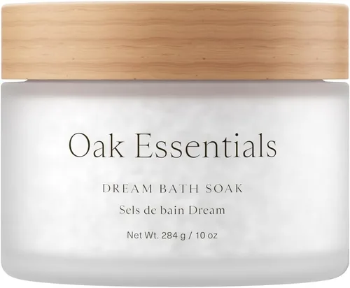 Miniatura 4 de Oak Essentials Dream Bath Soak, sales de baño de magnesio con sal marina europea, aceites de lavanda, manzanilla y geranio, remojo restaurador