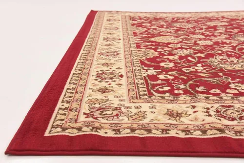 Miniatura 155 de Unique Loom Colección Sialk Hill - Alfombra de área Washington (3 pies 3 pulgadas x 5 pies 3 pulgadas, rectángulo, burdeos/crema)