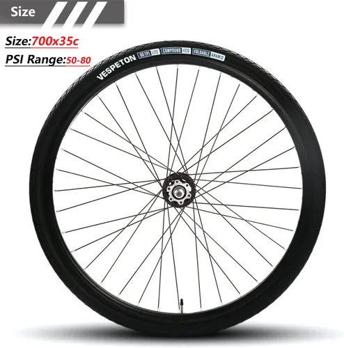 Miniatura 6 de 700x35c/700x38c - Par de neumáticos de bicicleta de carretera 60 TPI Kevlar plegables de alta calidad para bicicletas de ciudad, paquete de 2