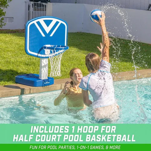 Miniatura 3 de GoSports Splash Hoop 2 en 1 - Juego de aro de baloncesto y red de voleibol