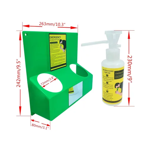 Miniatura 2 de Estación de lavado de ojos portátil de emergencia, kit de lavado de ojos de emergencia aprobado por la OSHA, estación de lavado de ojos montado