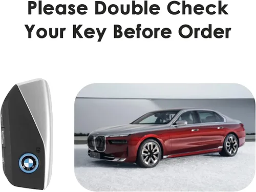 Miniatura 5 de KINIVA Funda de cuero para llavero de automóvil compatible con BMW i7 X5 X7 xi7 Series 2023, llavero para llavero remoto BMW