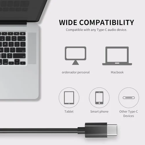 Miniatura 6 de Auriculares USB C para iPhone 15, auriculares estéreo de alta fidelidad tipo C con micrófono y control remoto, cancelación de ruido para iPhone 16