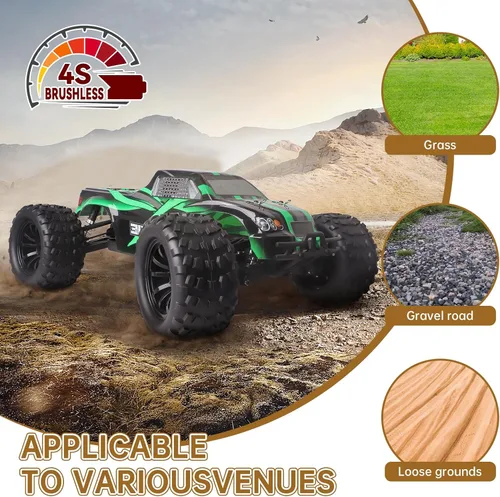 Miniatura 6 de Llantas y ruedas de 0.110 in Hex 1/10 Escala 1/10 Monster Truck Ruedas para Traxxas Rustler VXL Stampede 4x4 Redcat Volcano EPX Pro Blackout XTE