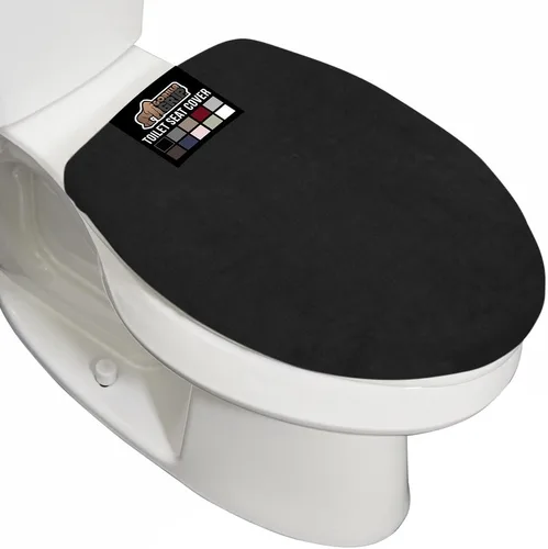 Miniatura 20 de GORILLA GRIP Funda gruesa de espuma viscoelástica para tapa y asiento de inodoro de baño, parte superior de terciopelo suave, lavable a máquina, Azul