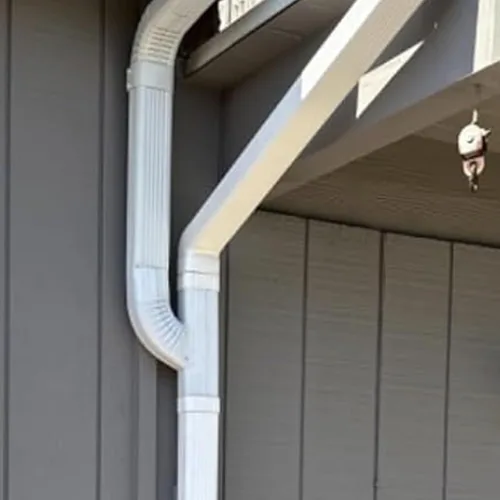 Miniatura 2 de VYH Downspout Gutter Y Conector Izquierdo 2x3 Vertical Alto Brillo Blanco