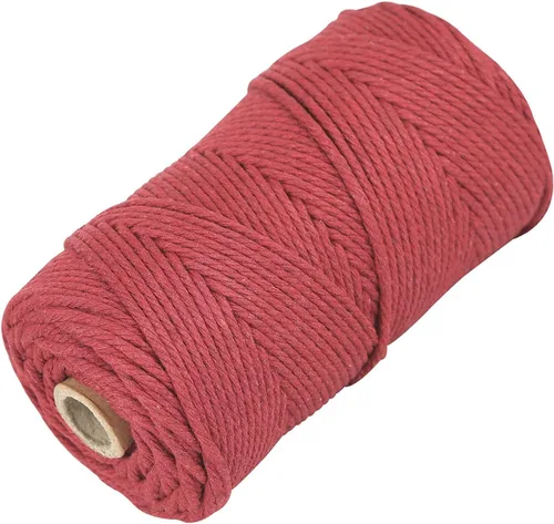 Miniatura 66 de Cordón de algodón para macramé, hilo torcido de 4 capas, cuerda de algodón natural, suministros perfectos de macramé, para hacer soportes colgantes