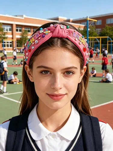 Miniatura 3 de NVENF Diadema para profesora para mujer, diadema anudada con perlas de cristal, trajes de regreso a clases, accesorios, regalos de agradecimiento