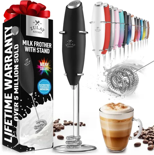 Miniatura 18 de Mini y Poderoso Espumador de Leche de Mano – Potente Espumador de Café de Mano, Mezclador de Bebidas Operado con Pilas – Tamaño de Bolsillo Compacto