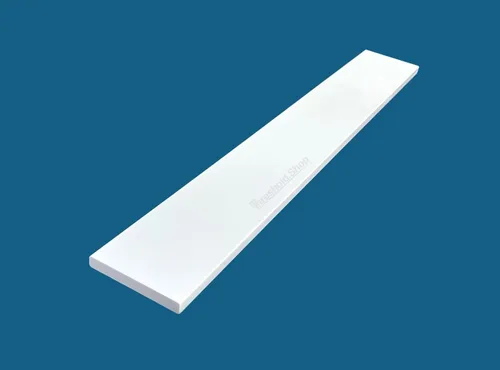 Miniatura 19 de Umbral de Mármol Artificial Súper Blanco para Bordillo de Ducha, Protector contra Salpicaduras de Tocador de Baño, Alféizar de Ventana, Transiciones