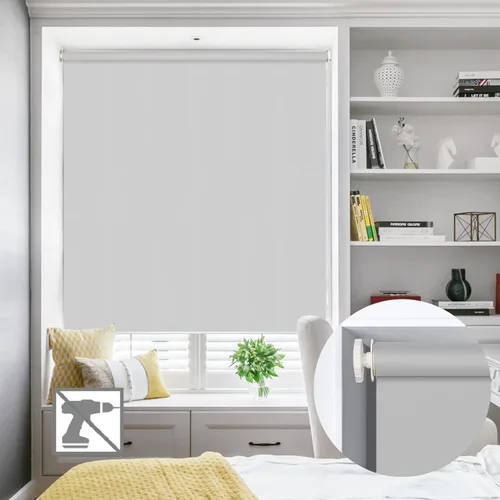 Miniatura 12 de Persianas enrollables opacas de montaje interior sin taladro, persianas de ventana de alta calidad, protección UV, fácil de instalar, para oficina
