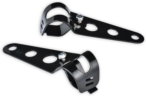 Miniatura 3 de KATUR Soportes universales de montaje para faros delanteros de 1.220 in a 1.535 in, horquilla para oído compatible con Chopper Cafe Racer Negro