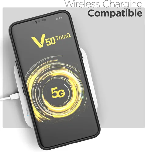 Miniatura 6 de ENCASED LG V50 ThinQ Case (Thin Armor) Slim Fit Flexible Grip Funda Teléfono - Negro