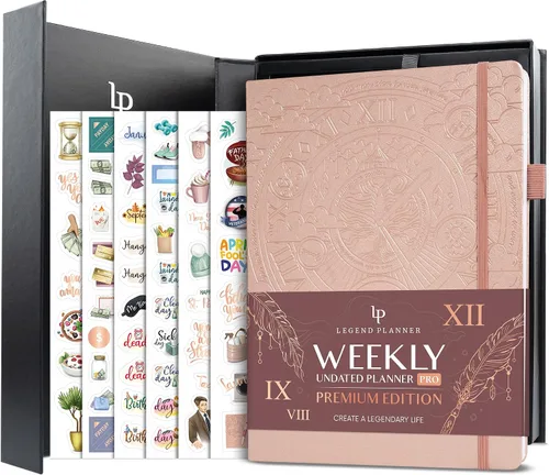 Miniatura 16 de Legend Planner PRO Premium – Gran agenda sin fecha semanal, mensual y de presupuesto con rastreador de hábitos – Organizador de vida para la gestión