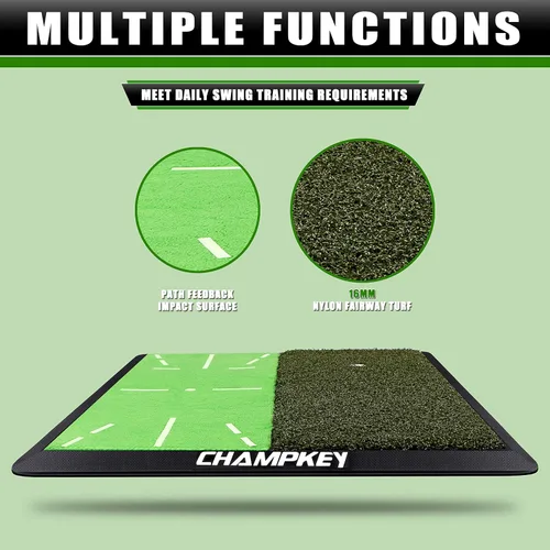 Miniatura 6 de CHAMPKEY Heavy-Duty Golf Hitting Mat - Swing Path Feedback Golf Practice Mat - Ideal for Indoor and Outdoor Training