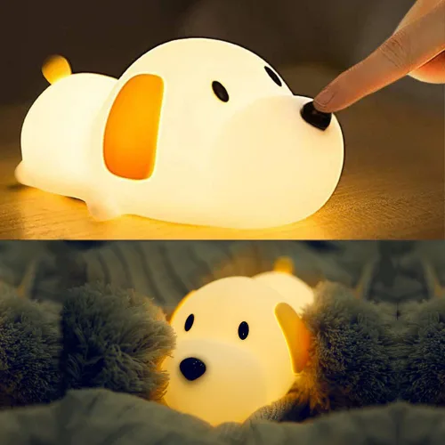 Miniatura 15 de Luz nocturna LED de gato, 16 colores regulables para guardería, luz nocturna kawaii, súper blanda de silicona recargable por USB, lámpara de noche