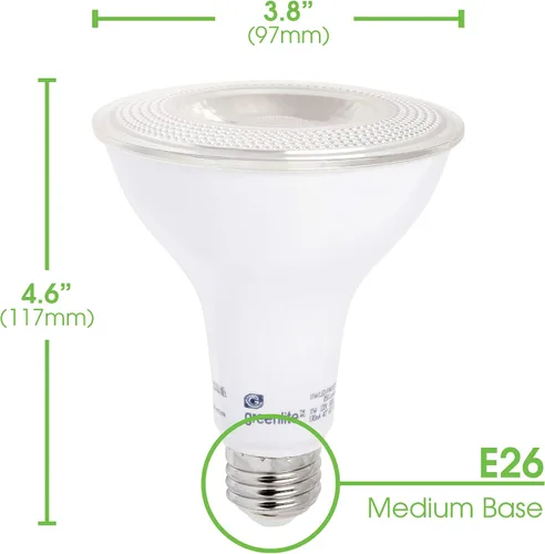 Miniatura 4 de Greenlite Bombilla LED PAR30 de cuello largo regulable, 11 W (equivalente a 75 W), 850 lúmenes, 2700 K blanco suave, interior/exterior, resistente a