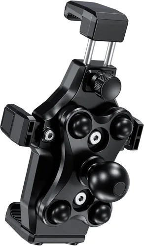 Miniatura 10 de iMESTOU - Soporte de teléfono para motocicleta antivibración, 1 pulgada de bola para manillar, antirrobo y rotación de 360°, se adapta a teléfonos