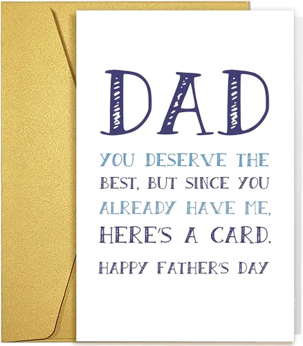 Miniatura 9 de Qiliji Tarjeta para el día del padre con definición de papá - Feliz, primero, divertida para papá, padrastro, marido