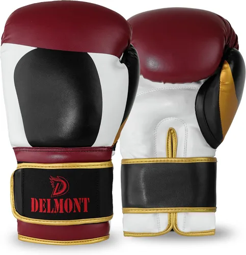 Miniatura 8 de Delmont Guantes de boxeo para hombres y mujeres – Bolsa pesada, guantes de kickboxing, sparring y entrenamiento con acolchado multicapa, soporte