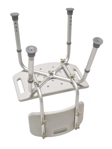 Miniatura 3 de Lumex Platinum Collection - Silla de ducha y baño con respaldo y ajuste de altura sin herramientas, 7921R-1
