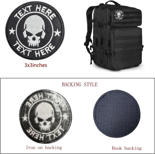 Miniatura 2 de Parches tácticos personalizados con nombre, respaldados con gancho y bucle para uso en mochilas, gorras, chaquetas, uniformes, emblemas morales